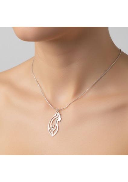 925 Ayar Gümüş Kolye Kız SM218 fiyatları