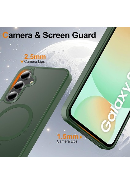 Samsung Galaxy S24 Fe Uyumlu Kamera Lens+Ekran Koruyucu Magsafe Şarj Destekli Iz Tutmaz Mat Kapak fırsatları