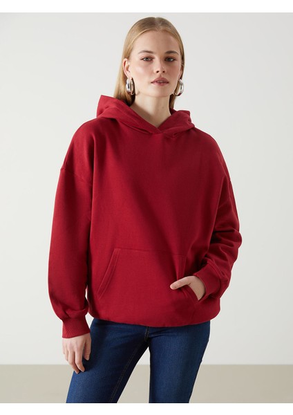 Yeni Sezon Düz Oversize Kadın Hoodie