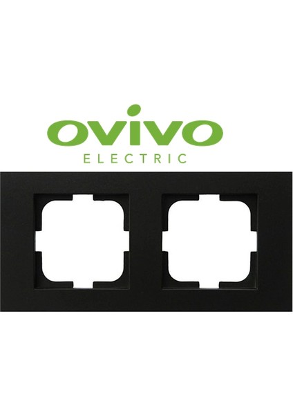 Metalik Siyah Ikili Çerçeve Grano - Priz ve Anahtar Için Uyumlu Çerçeve fiyatları