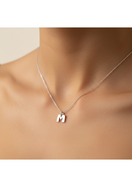 925 Ayar gümüş kolye "M"harfi SM690 modelleri