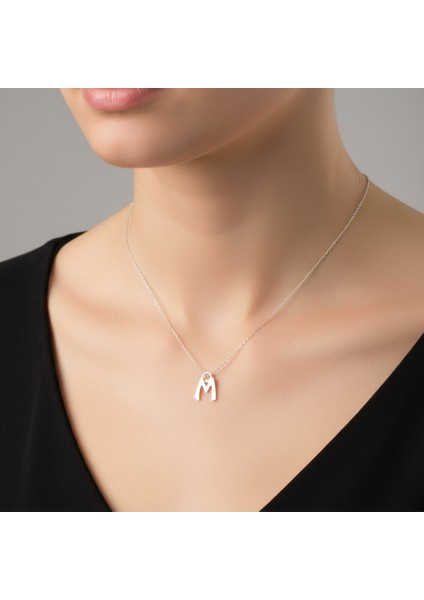 925 Ayar gümüş kolye "M"harfi SM689 modelleri