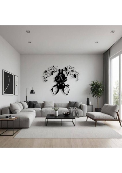 Metal Yarasa Duvar Tablosu – Sevimli Çiçekli Tasarım, Halloween Duvar Dekoru fırsatları