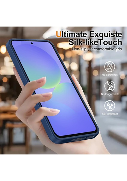 Samsung Galaxy A26 Uyumlu Kamera Lens+Ekran Koruyucu Magsafe Şarj Destekli Iz Tutmaz Mat Kapak