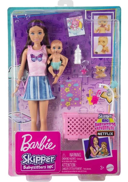 HJY33 Mavi Saçlı Skipper Bebek Bakıcısı ve Oyun Seti