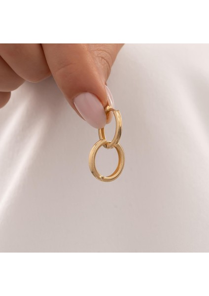 Halka Küpe 14 Ayar Altın