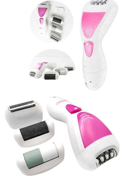4 Başlıklı Lazer Öncesi Kısaltma Epilasyon Aleti Epilatör Çok Amaçlı modelleri