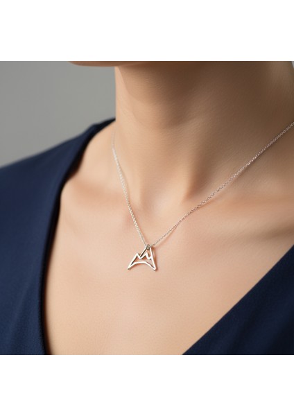 925 Ayar Gümüş Kolye Dağ SM332 fiyatları