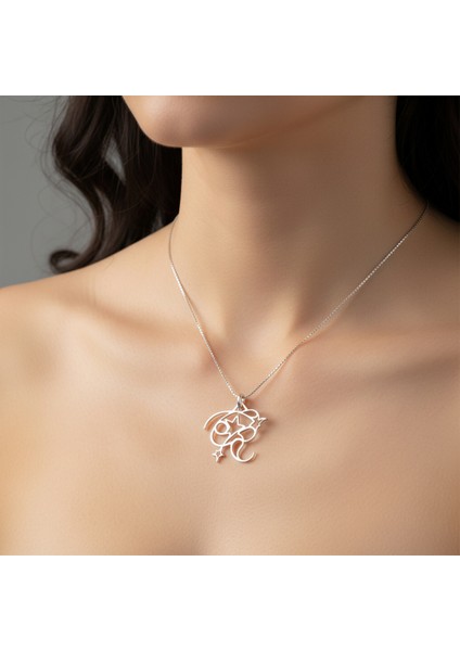 925 Ayar gümüş kolye yıldız SM775