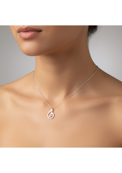 925 Ayar Gümüş Kolye Nota SM1312 fiyatları