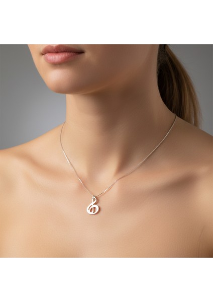 925 Ayar Gümüş Kolye Nota SM1304 fiyatları