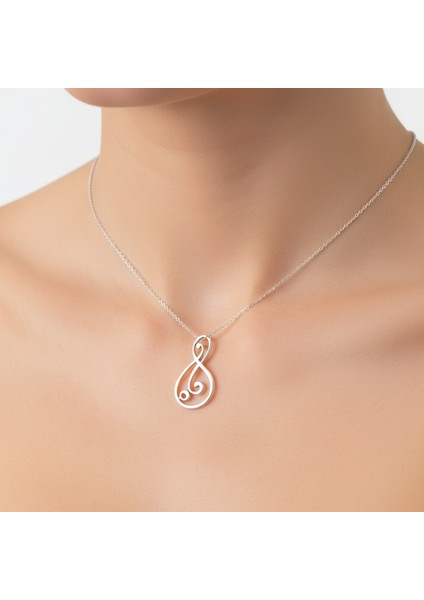 925 Ayar Gümüş Kolye Nota SM1308 fiyatları