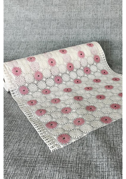 Pvc Şeffaf Kaplama Kaydırmaz Dolap Içi Kaymaz Dantel Raf Örtüsü - 1009-G-ÇIÇEK modelleri