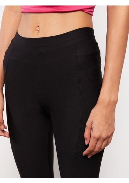 Yeni Sezon Kadın Beli Lastikli Düz Spor Tayt modelleri