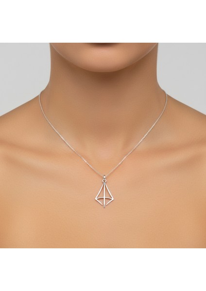 925 Ayar Gümüş Kolye Üçgen SM245 fiyatları