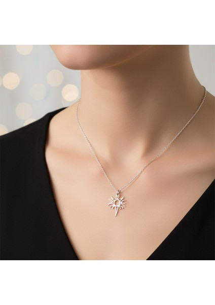 925 Ayar gümüş kolye güneş SM435 modelleri