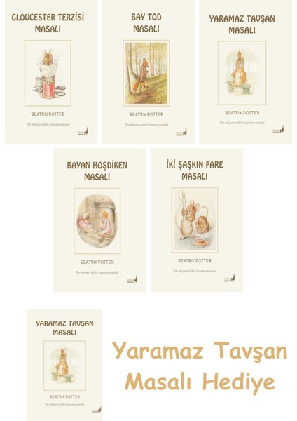 Beatrix Potter 9 - Yaramaz Tavşan Masalı + Beatrix Potter 6 - Bayan Hoşdiken Masalı + Beatrix Potter 5 - Iki Şaşkın Fare Masalı