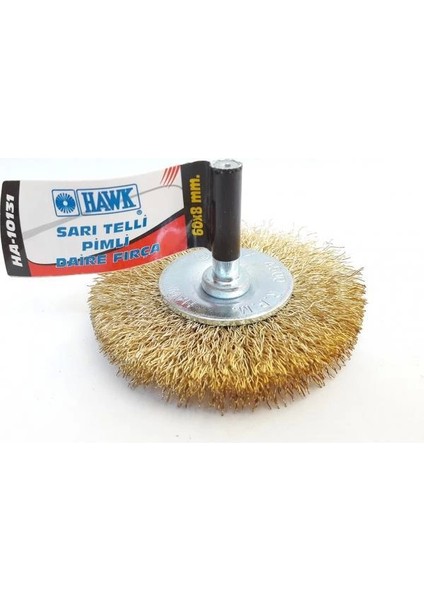 Hawk HA10131 Pimli Sarı Tel Daire Fırça 60X8 mm