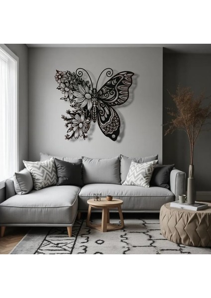 Çiçekli Kelebek Metal Duvar Dekoru – Doğanın Zarafetini Yansıtan Sanatsal Tasarım fiyatları