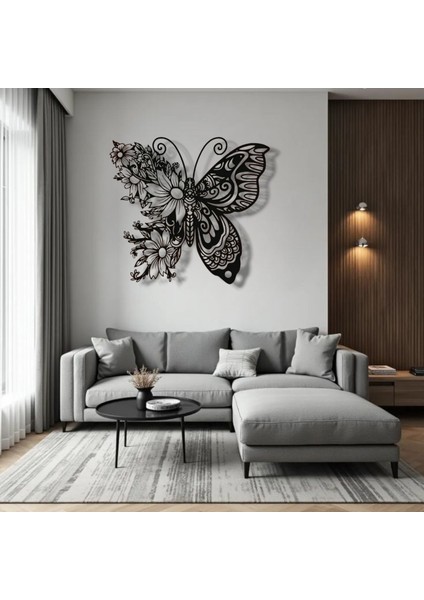 Çiçekli Kelebek Metal Duvar Dekoru – Doğanın Zarafetini Yansıtan Sanatsal Tasarım modelleri