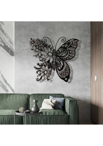 Çiçekli Kelebek Metal Duvar Dekoru – Doğanın Zarafetini Yansıtan Sanatsal Tasarım fırsatları