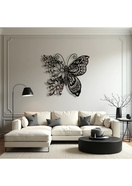 Çiçekli Kelebek Metal Duvar Dekoru – Doğanın Zarafetini Yansıtan Sanatsal Tasarım indirimleri