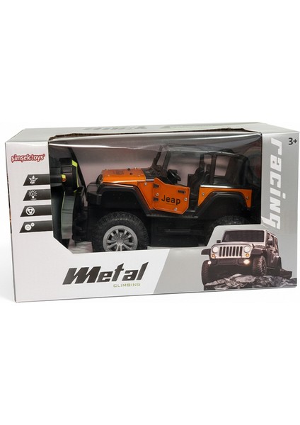 Uzaktan Kumandalı 1:20 Şarjlı Metal Off Road Işıklı Safari Aracı Turuncu 690