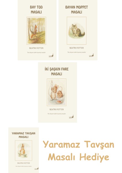 Beatrix Potter 18 - Bay Tod Masalı + Beatrix Potter 10 - Bayan Moppet Masalı + Beatrix Potter 5 - Iki Şaşkın Fare Masalı