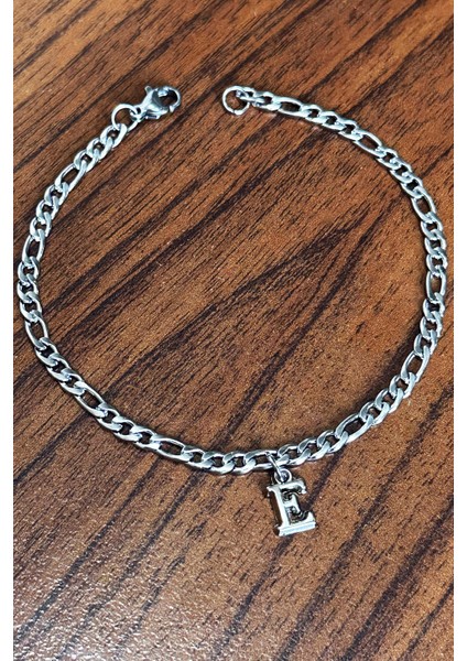 Kişiye Özel Harfli Ince Figaro Zincir Unisex Çelik Bileklik Sevgiliye Eşe Hediye ECK55H indirimleri