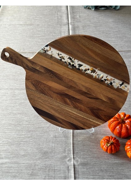 Akasya Büyük Boy Yuvarlak Kesme Tahtası modelleri