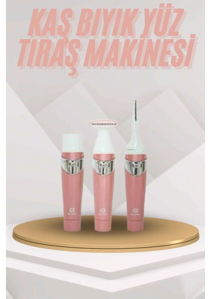 Ieg® Yüz Kaş ve Tüm Vücut Epilasyon Aleti 3 Başlıklı Hassas Ciltlere Uygun Epilatör