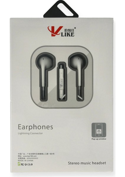 Lvsqvr Vlike Vk I7 Lightning Bluetooth Kablolu Kulaklık