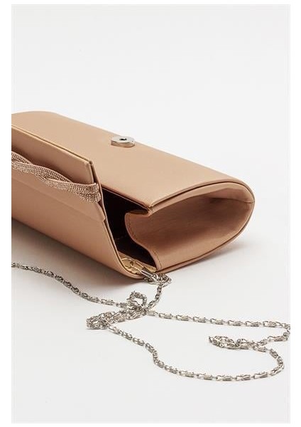 Kadın Mına Nude Taşlı Portföy Çanta fiyatları