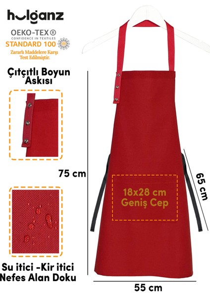 Mutfak Önlüğü Leke Tutmaz Su Itici Kumaş Çıtçıtlı Boyun Askılı Cepli Önlük fiyatları