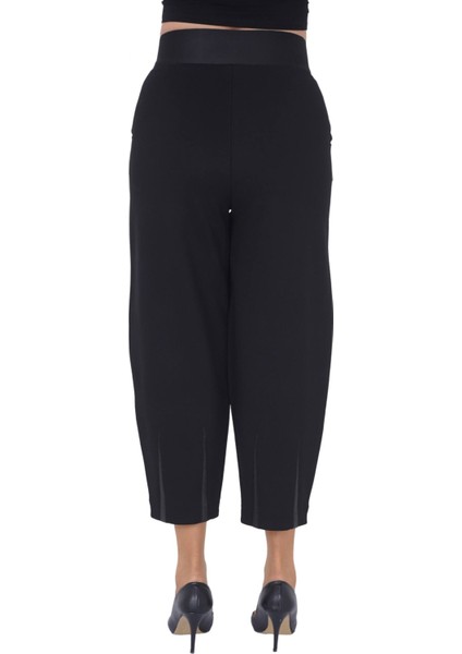 Büyük Beden Lastikli Yüksek Belli Likralı Geniş Kalıp Örme Mom Kadın Pantolon fırsatları