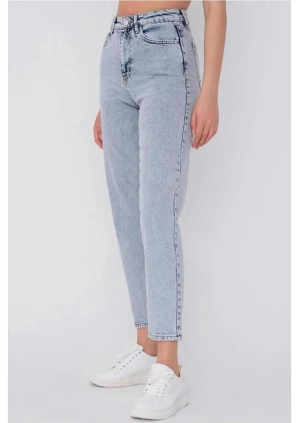 Mom Boyfriend Esnek Yüksek Bel Kadın Kot Pantolon – Rahat Kalıp, Şık Görünüm, Premium Denim Kalitesi