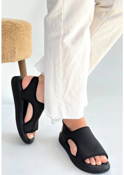 Lvsqvr Wayi Siyah Hasır Cilt Sandalet (Numara: 39) fiyatları