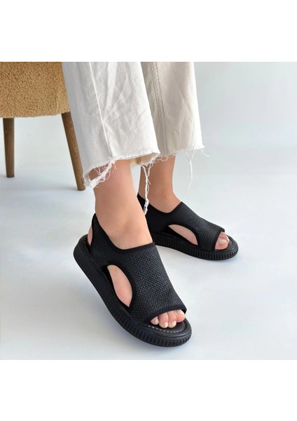 Lvsqvr Wayi Siyah Hasır Cilt Sandalet (Numara: 39) fırsatları