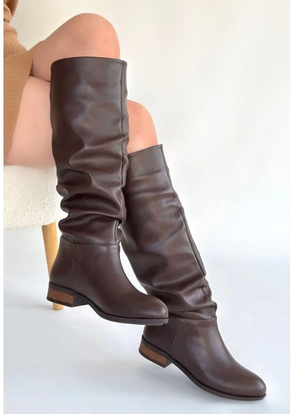 Nrtmsa Winda Kahverengi Cilt Körüklü Çizme (Numara: 39)