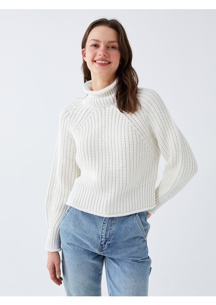 Yeni Sezon Yarım Balıkçı Yaka Oversize Kadın Triko Kazak fiyatları
