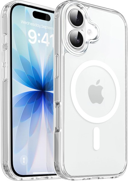 Iphone 17 Uyumlu Kılıf Magsafe Şarj Destekli Yüksek Kamera Çerçeveli Sararmaz Sert Pc Kapak