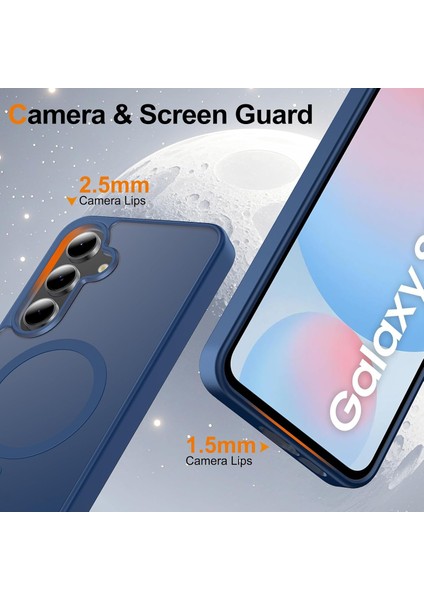 Samsung Galaxy S24 Uyumlu Kamera Lens+Ekran Koruyucu Magsafe Şarj Destekli Iz Tutmaz Mat Kapak modelleri