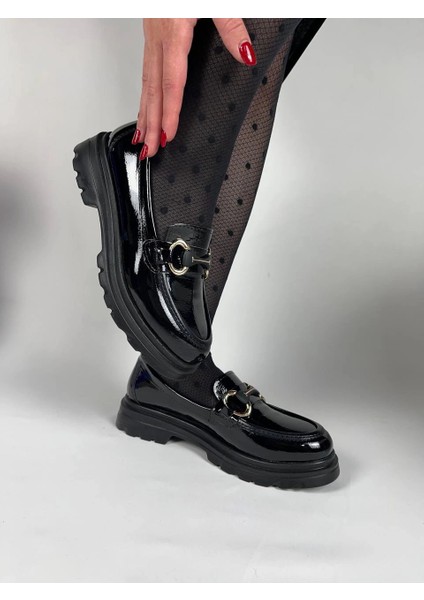 Nrtmsa KB-ZN101 Kuback Kömür Rugan Günlük Kadın Babet (Numara: 37) fırsatları