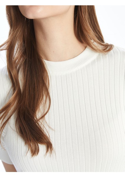 Yeni Sezon Bisiklet Yaka Dokulu Kadın Triko Kazak modelleri