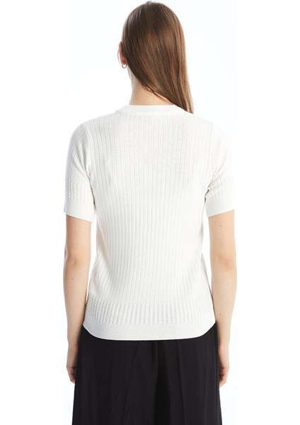 Yeni Sezon Bisiklet Yaka Dokulu Kadın Triko Kazak fırsatları