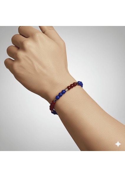 Küre Kesim Bordo Mavi Jade Doğaltaş Erkek Taraftar Bileklik modelleri