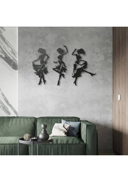 Dans Eden Mutlu Kadın – Metal Duvar Dekoru | Modern Sanat & Estetik Hediye