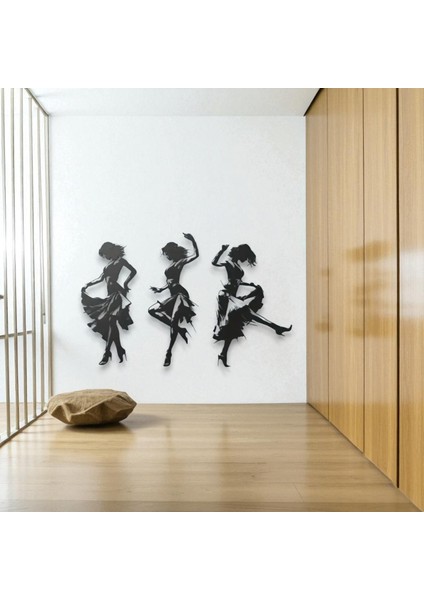 Dans Eden Mutlu Kadın – Metal Duvar Dekoru | Modern Sanat & Estetik Hediye
