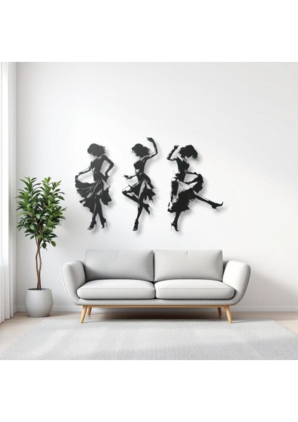 Dans Eden Mutlu Kadın – Metal Duvar Dekoru | Modern Sanat & Estetik Hediye