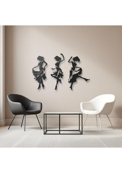 Dans Eden Mutlu Kadın – Metal Duvar Dekoru | Modern Sanat & Estetik Hediye